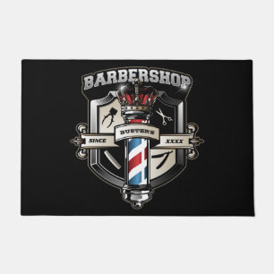 Barbershop Classic Logo Personalize 24" x 36" Fußmatte
