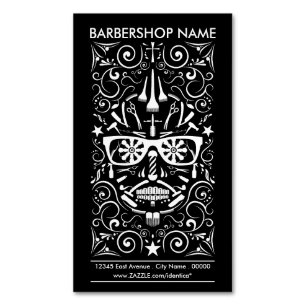 barbershop de los muertos magnetische visitenkarte