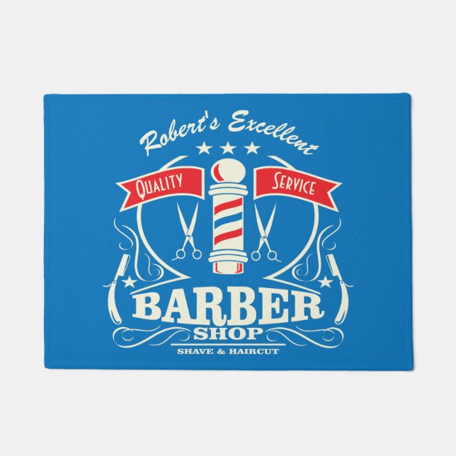 Barbershop Eingang Tür Mat Fußmatte (Vorderseite)