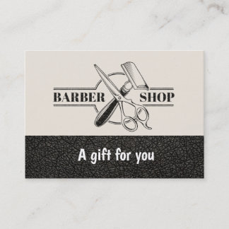 Barbershop en cuir look Certificat cadeau