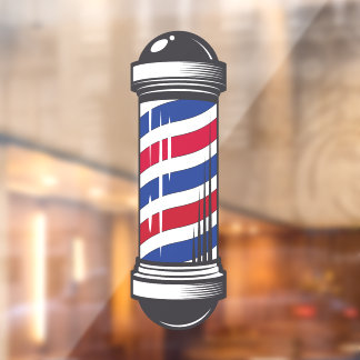Barbershop Friseurstangen Kundenbewusstsein Fensteraufkleber