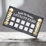Barbershop Gold Barber Shop Pole Chalkboard Treuekarte<br><div class="desc">Gold Barber Shop Pole Barbershop Chalkboard Loyalty Punch Karten.</div>