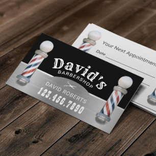 Barbershop Hair Stylist Salon Ernennung Terminkarte