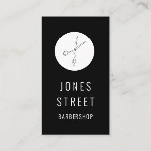 Barbershop Hair Stylist Scheren Minimalistisch Coo Visitenkarte