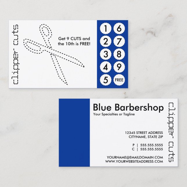 barbershop hors cartes perforées (Devant / Derrière)