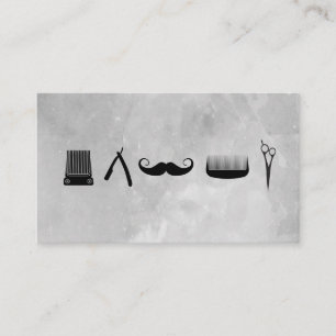 Barbershop-Icons Aquarell Visitenkarte