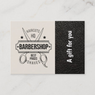 Barbershop Leder Look Geschenk Zertifikat