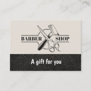 Barbershop Leder Look Geschenk Zertifikat