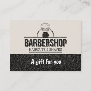 Barbershop Leder Look Geschenk Zertifikat