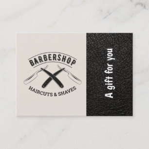 Barbershop Leder Look Geschenk Zertifikat