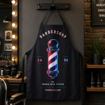 Barbershop Leuchtendes Fett Blau Roter Stangenlogo