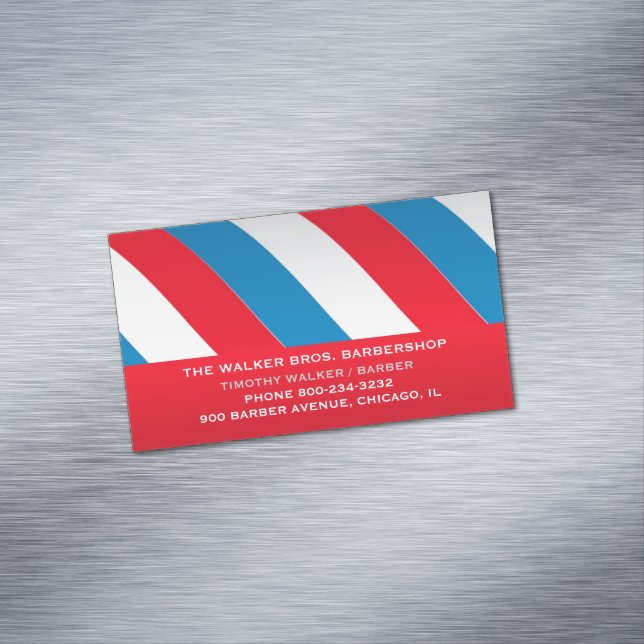 Barbershop Magnetische Visitenkarte (Beispiel)