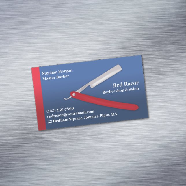 Barbershop Magnetische Visitenkarte (Beispiel)
