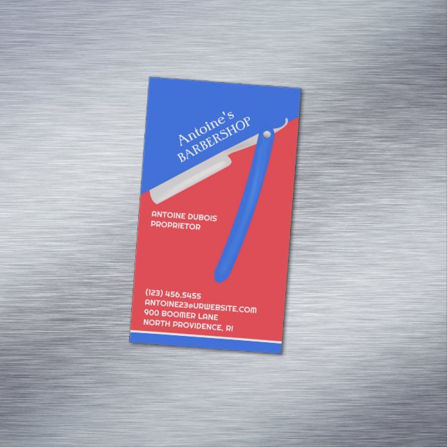 Barbershop Magnetische Visitenkarte (Beispiel)
