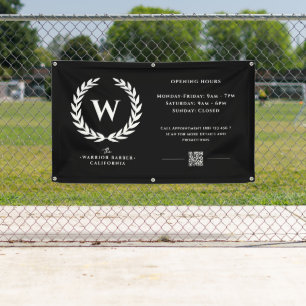 Barbershop moderne Heures d'ouverture Bannière Sig