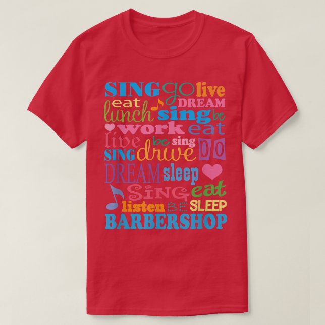 Barbershop Music Niedlich Singer Quartett T-Shirt (Design vorne)