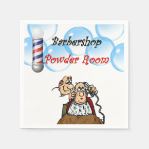 Barbershop Powderroom Paper Napkins Serviette