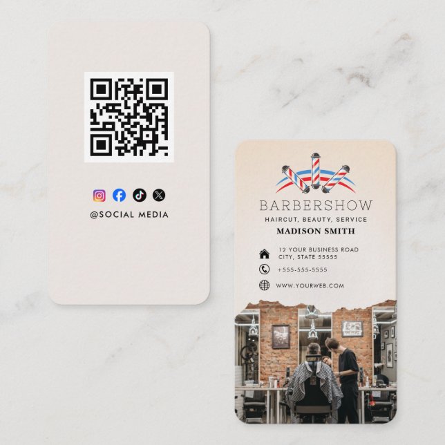 Barbershop Professional Hair Visitenkarte (Vorne/Hinten)