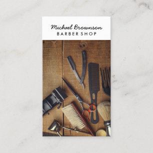 BarberShop Rustikaler Hipster Visitenkarte