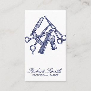 Barbershop Salon Hair Stylist Tools Visitenkarte