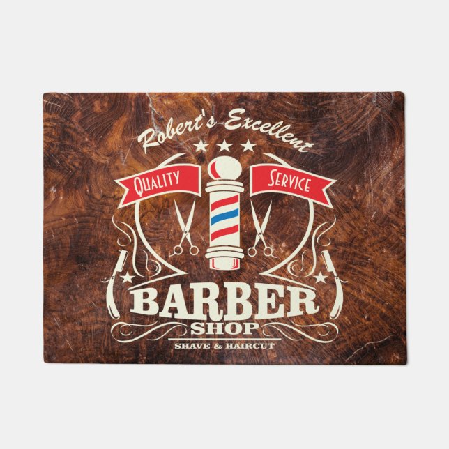 Barbershop Stylist Barber Moderner Eingang Tor mat Fußmatte (Vorderseite)