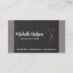 Barbershop   Stylist Scheren Visitenkarte