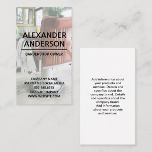Barbershop-Vorsitzender Visitenkarte