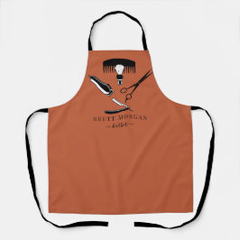 Barbertools Orange Black Barber Business Schürze