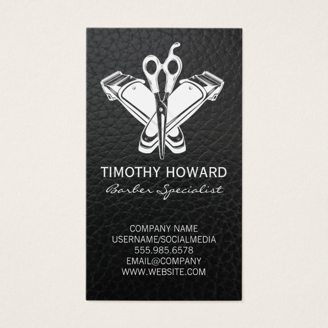 Barberwerkzeuge | Leder (Vorderseite)