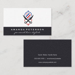 Barberwerkzeuge   Leder Visitenkarte