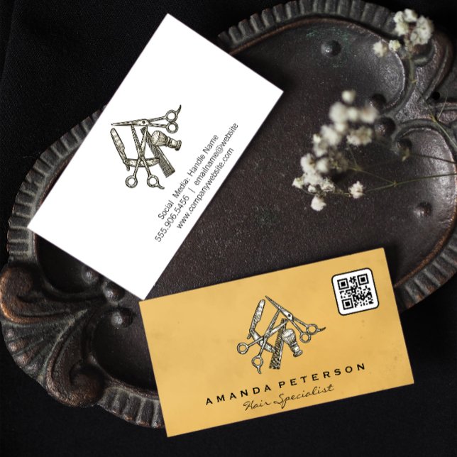 Barberwerkzeuge | Qr Code Visitenkarte (Von Creator hochgeladen)
