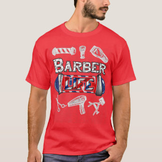 Barberx27s Pole Barber Haarburstylist Weihnachten T-Shirt