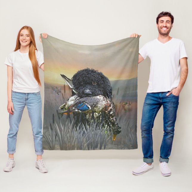 Barbet, französischer Wasserdog Fleecedecke (Beispiel)
