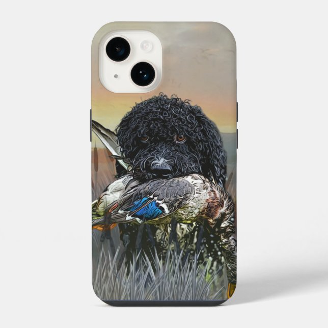 Barbet, französischer Wasserdog iPhone 14 Hülle (Rückseite)