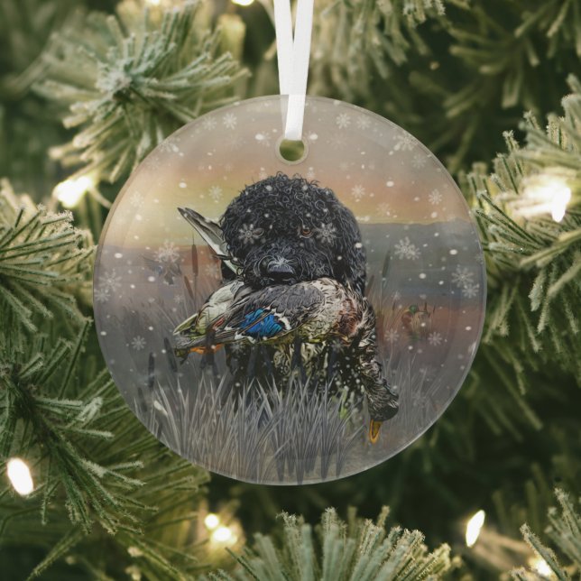 Barbet, französischer Wasserdog Ornament Aus Glas (InSitu)