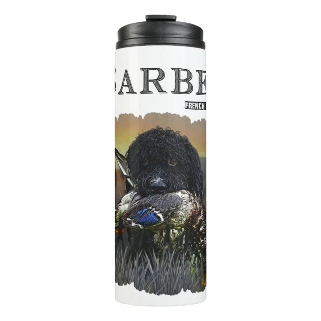 Barbet, französischer Wasserdog Thermosbecher (Vorderseite)