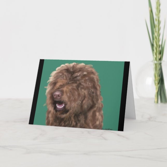 Barbet-Hund Karte (Vorderseite)