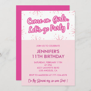 Barbi 11e anniversaire invitations mode fun tendan