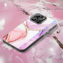 Barbie Pink inspirierter Glitterstein Marmor Name