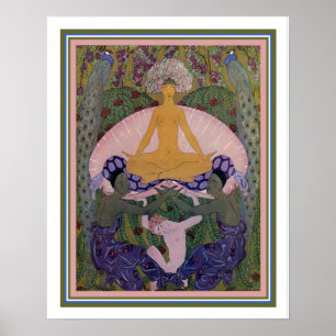 Barbier Art Déco "La naissance de Vénus" 16x20