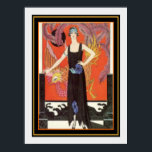 Barbier "Glam Girl" Art Deco Print 12 x 16 Poster<br><div class="desc">Farbenfroh,  George Barbier "Glam Girl" Art Deco Print 12x16</div>