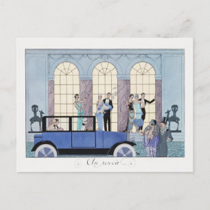 Barbier Mode Postkarte