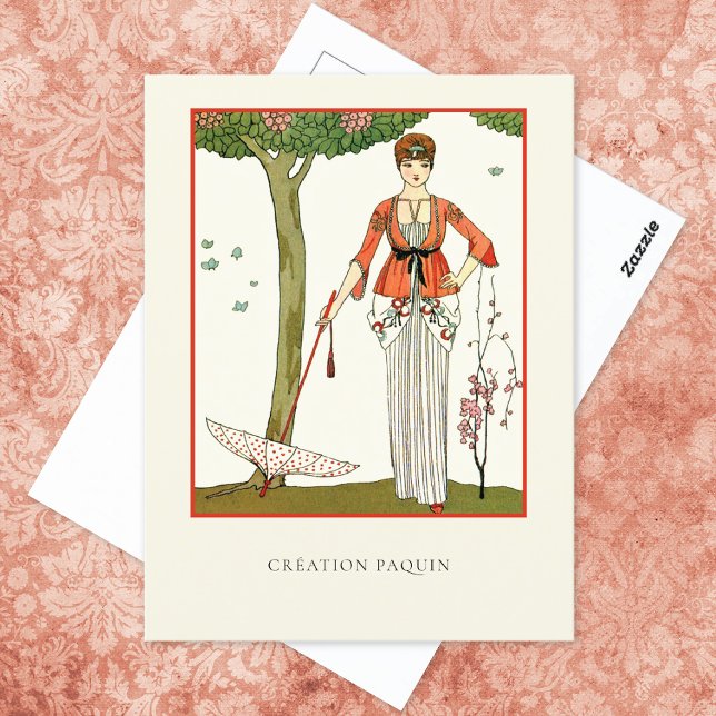 Barbier Paquin French Fashion Postkarte (Von Creator hochgeladen)