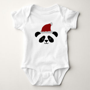 Barboteuse de bébé de panda de Père Noël