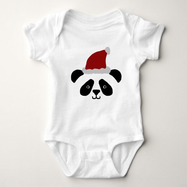 Barboteuse de bébé de panda de Père Noël (Devant)