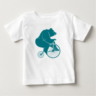 Barboteuse vintage de vélo d'équitation d'ours