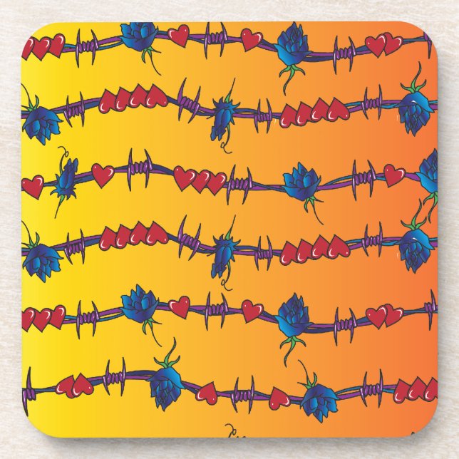 Barbwire Getränkeuntersetzer (Vorderseite)