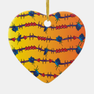 Barbwire Keramik Ornament