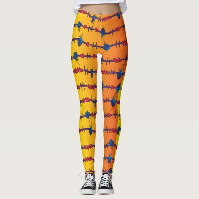 Barbwire Tattoo Leggings (Vorderseite)