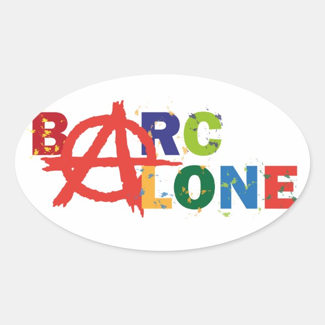 Barcalone Ovaler Aufkleber (Vorderseite)